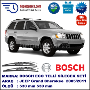 JEEP Grand Cherokee [WH] 03.05-10.11 530 / 530 mm. BOSCH ECO Telli Silecek 2'li Takım