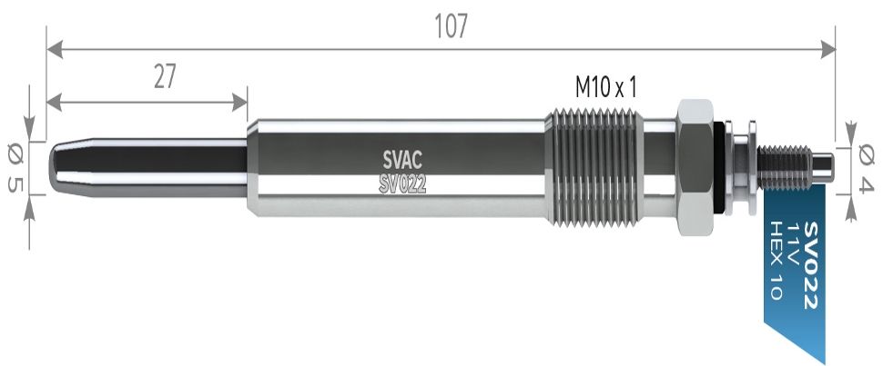 SVAC SV022 KIZDIRMA BUJİSİ  C4-C5-PARTNER TÜMOSAN PEUGEOT CITROEN
