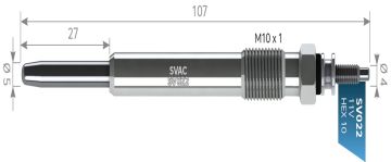 SVAC SV022 KIZDIRMA BUJİSİ  C4-C5-PARTNER TÜMOSAN PEUGEOT CITROEN
