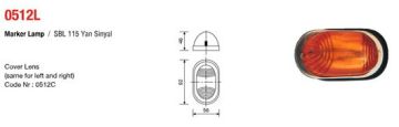 ÜÇLER.A12-0512C ÜÇLER SBL 115 MAGIRUS SİNYAL LAMBA CAMI