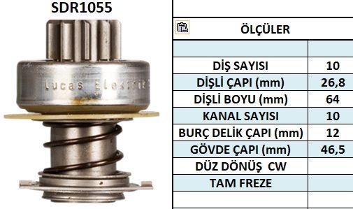 SDR1055  MARS DISLISI-10DIS  FORD GRANADA,CAP RI,TAUNUS 1.6,ESCORT AYLI INCA FREZE
