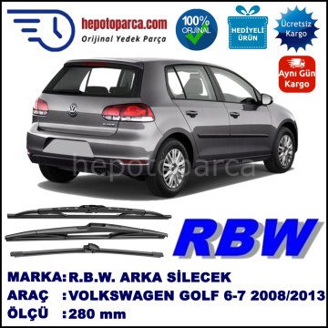 VOLKSWAGEN GOLF 6-7 MUZ ARKA SİLECEK RBW ARACA ÖZEL  (2008→)