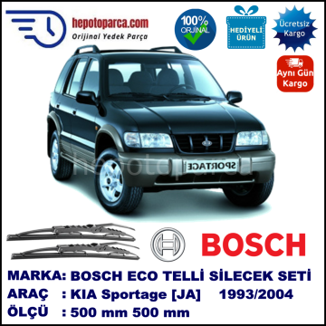 KIA Sportage [JA] 05.93-08.04 500 / 500 mm. BOSCH ECO Telli Silecek 2'li Takım