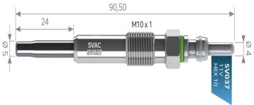 SVAC SV037 KIZDIRMA BUJİSİ  CLİO KANGO 1.5-1.9D RENAULT