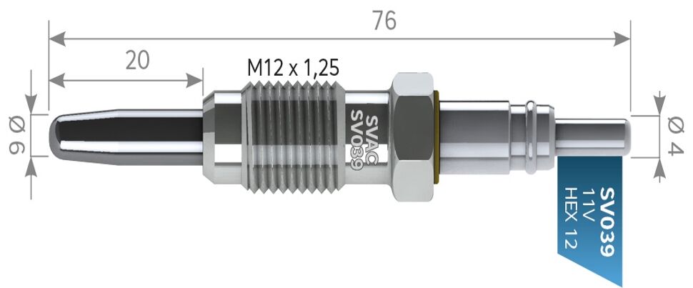 SVAC SV039 KIZDIRMA BUJİSİ  FİAT DOBLO PALIO PUNTO 1.9
