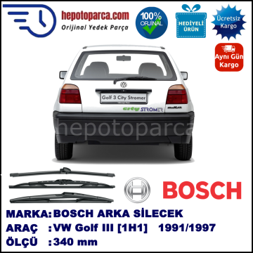VW Golf III [1H1] 340 mm 11.1991-12.1997 BOSCH Arka Silecek