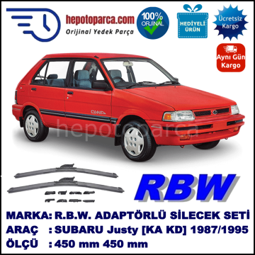 SUBARU Justy [KA, KD] 05.1987-10.1995, 450 / 450 mm.  RBW  ADAPTÖRLÜ MUZ SİLECEK SETİ