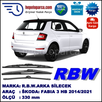 ŠKODA: FABIA 3 HBMUZ ARKA SİLECEK RBW ARACA ÖZEL (2014→)