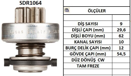SDR1064  MARS DISLISI-9DIS  PEUGEOT 605 TD,BO XER 2.5CITROEN JUMPER 2.5TD - FIAT DUCATO 2.5