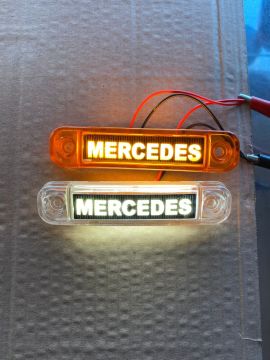 MERCEDES YAZILI PARMAK LAMBA BEYAZ