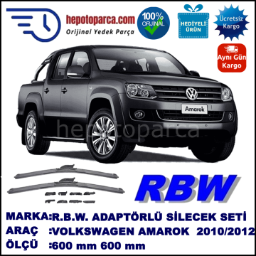VW Amarok  [2H] 09.2010-04.2012, 600 / - mm.  RBW  ADAPTÖRLÜ MUZ SİLECEK