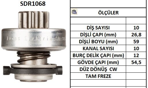 SDR1068  MARS DISLISI-10DIS  FORD COURIER,FIE STA 1.8D,ESCORTMONDEO,ORION 1.8TD