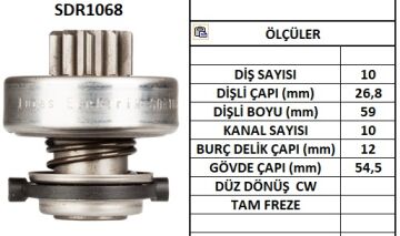 SDR1068  MARS DISLISI-10DIS  FORD COURIER,FIE STA 1.8D,ESCORTMONDEO,ORION 1.8TD