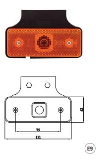 3034-M005Y30-A SİDE MARKER İÇ BAĞ. BRAKET L DUYLU