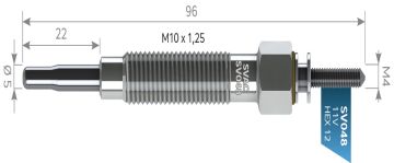 SVAC SV048 KIZDIRMA BUJİSİ H-100 L300 11V (PN75/PM135) NİSSAN HYUNDAİ MİTSUBİSHİ