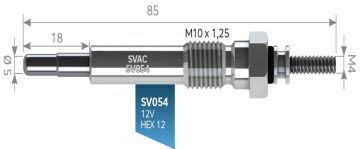 SVAC SV054 KIZDIRMA BUJİSİ ISUZU MIDI 2.0-ASTRA-CORSA OPEL