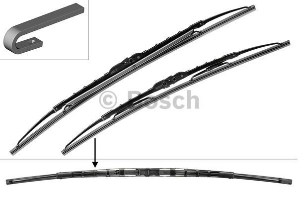 Twin Rüzgarlıklı Silecek Seti - [550/530 mm]582 SA A6 Allroad 2.5 TDI 200005 - 200305
