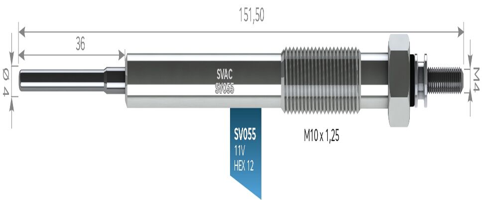 SVAC SV055 KIZDIRMA BUJİSİ ISUZU D-MAX 2.5-3.0 DITD