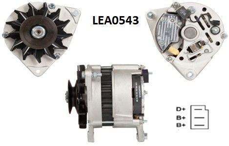 LEA0543  ALTERNATOR A127/14V/55A LANDINI MINI  1004-40T