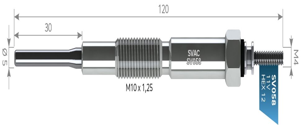 SVAC SV058 KIZDIRMA BUJİSİ MAZDA 3.23-6.26 2.0 TD