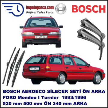 FORD Mondeo I Turnier [93] 04,1993-07,1996 Bosch Aeroeco Ön ve Arka Silecek Takımı