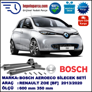 RENAULT ZOE  [BF] 01.2013-..., 600 / 350 mm. BOSCH AEROECO Aparatlı Muz Silecek