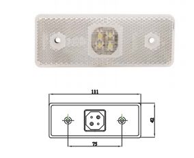 3060-M001Y00  LED ON POZİS.LAM.İKİLİ KABLOLU  ŞEFFAF