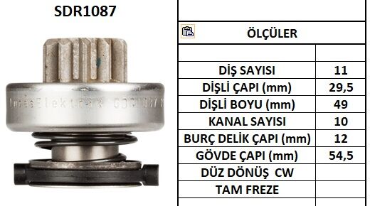 SDR1087  MARS DISLISI-11DIS  CITROEN XMDIESEL -PEUGEOT PARNERKANGO