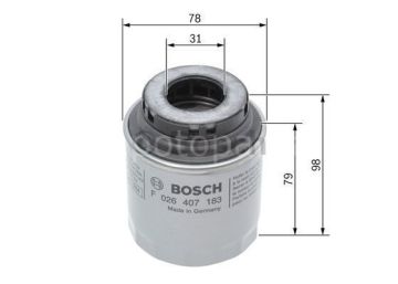 VW (VOLKSWAGEN) Golf VI 1.2 TSI 05.2009 - 11.2012 BOSCH YAĞ FİLTRESİ filitre