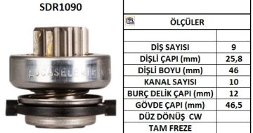 SDR1090  MARS DISLISI-9DIS  RENAULT CLIO I,II -KANGOO,TWINGO 1.2L