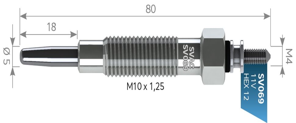 SVAC SV069 KIZDIRMA BUJİSİ L200-L300 2.3 D YM MITSUBISHI