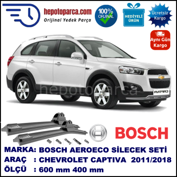 CHEVROLET Captiva [KL1C, C140] 04.2011-..., 600 / 400 mm. BOSCH AEROECO Aparatlı Muz Silecek