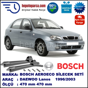 DAEWOO Lanos Hatchback [KLAT] 11.1996-09.2003, 470 / 470 mm. BOSCH AEROECO Aparatlı Muz Silecek