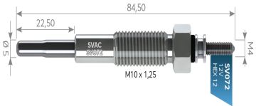SVAC SV072 KIZDIRMA BUJİ L300 MAZDA11V (PZ30/PZ33/CY07) MİTSUBİSHİ FORD KİA RANGER