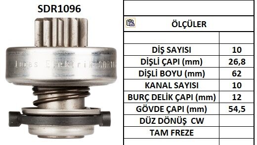 SDR1096  MARS DISLISI-10DIS  FORD ESCORT 1.8L ,FIESTA 1.8L,ORION 1.8L