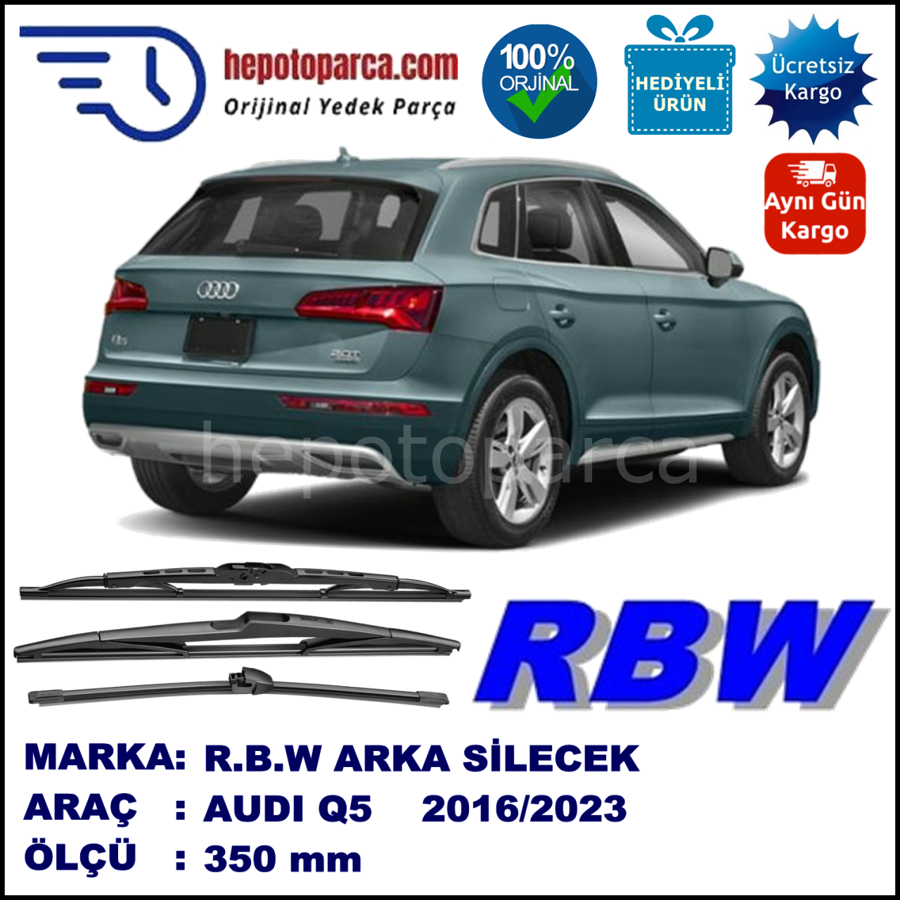 AUDI Q5 MUZ ARKA SİLECEK RBW ARACA ÖZEL (2016→)
