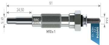 SVAC SV074  KIZDIRMA BUJİSİ TMA SUNNY-CHERRY-PULSAR NİSSAN
