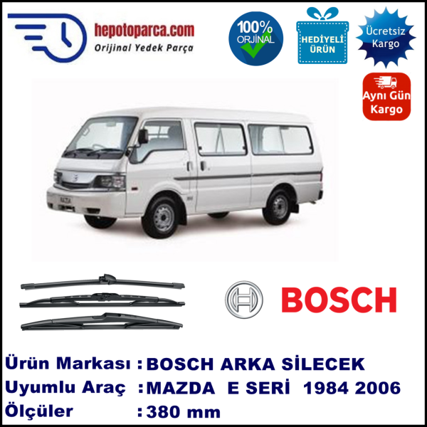 MAZDA Serie E  380 mm 02.1984-12.2006 BOSCH Arka Silecek
