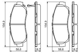 Disk Balata HONDA  HON45022S9AA01; HON45022S9AE00; HON45022S9AE50; HON45022S9VA01; HON45022SA0660; HON45022SHJA00; HON4