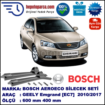 GEELY  Emgrand [EC7] 10.2010-..., 600 / 400 mm. BOSCH AEROECO Aparatlı Muz Silecek