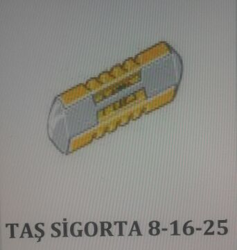 MTA-1-02-08 MTA TAŞ SİGORTA MTA  25  AMP.(02.00181) MAVİ 100 ADET