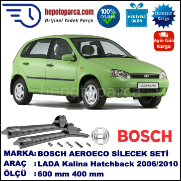 LADA Kalina Hatchback  07.2006-..., 600 / 400 mm. BOSCH AEROECO Aparatlı Muz Silecek
