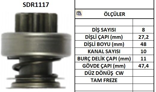 SDR1117  MARS DISLISI-8DIS CHRYSLER DODGE NEO N