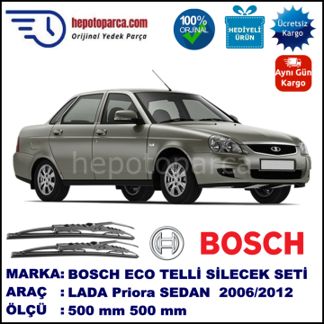 LADA Priora  11.06-... 500 / 500 mm. BOSCH ECO Telli Silecek 2'li Takım