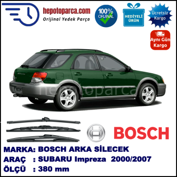 SUBARU Impreza Outback [GD, GG] 380 mm 10.2000-06.2007 BOSCH Arka Silecek