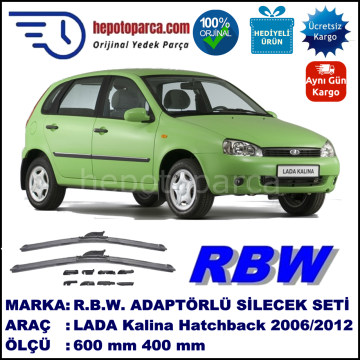 LADA Kalina Hatchback  07.2006-..., 600 / 400 mm.  RBW  ADAPTÖRLÜ MUZ SİLECEK SETİ