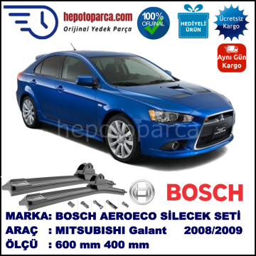 MITSUBISHI Galant Fortis Sportback  12.2008-12.2009, 600 / 400 mm. BOSCH AEROECO Aparatlı Muz Silecek