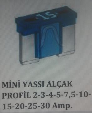 MTA-1-02-25 MTA MİNİ YASSI SİGORTA MTA ALÇAK PRO.10 AMP 06.00260