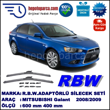 MITSUBISHI Galant Fortis Sportback  12.2008-12.2009, 600 / 400 mm.  RBW  ADAPTÖRLÜ MUZ SİLECEK SETİ