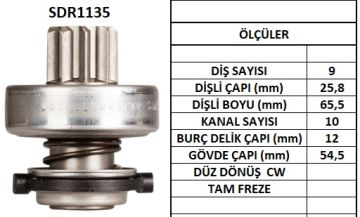 SDR1135  MARS DISLISI-9DIS  MERCEDES 100,120, 140,160,180